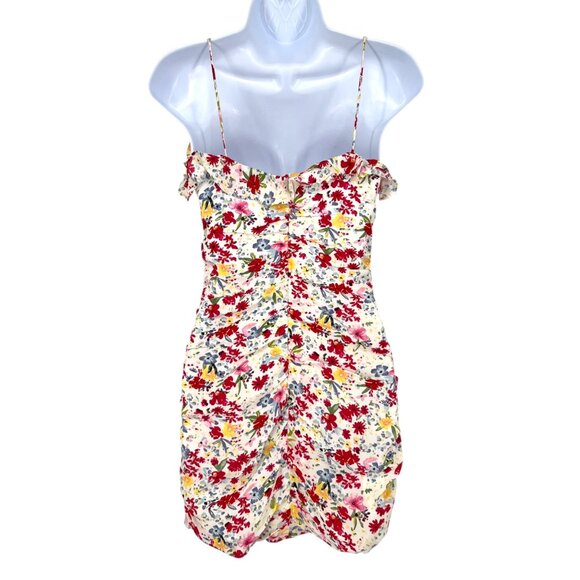 ASTR The Label Floral Ruffle Mini Dress White Multicolor Size XS - Picture 9 of 13
